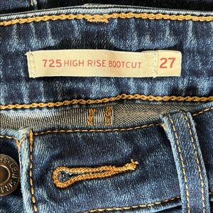 Levi's 725 High Rise Bootcut Jeans - Dark Blue